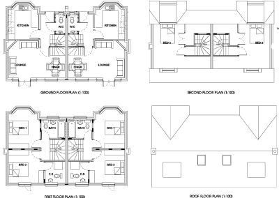 Development of garden into two semi detached homes